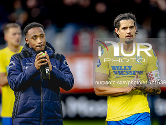 RKC player Juan Familia-Castillo and RKC player Oskar Zawada during the match RKC vs. Ajax at the Mandemakers Stadium for the Dutch Eredivis...