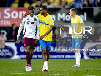 AFC Ajax Amsterdam forward Chuba Akpom and RKC player Yassin Oukili during the match RKC - Ajax at the Mandemakers Stadium for the Dutch Ere...