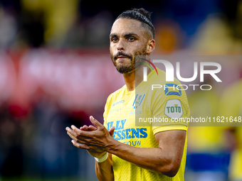 RKC player Alexander Jakobsen plays during the match RKC vs. Ajax at the Mandemakers Stadium for the Dutch Eredivisie season 2024-2025 in Wa...