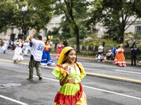 A parade takes place in Washington, DC, USA, on September 29, 2024, for Hispanic Heritage Month. (