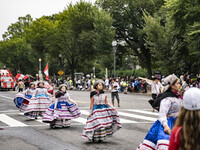 A parade takes place in Washington, DC, USA, on September 29, 2024, for Hispanic Heritage Month. (