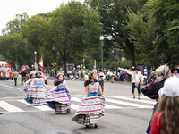 A parade takes place in Washington, DC, USA, on September 29, 2024, for Hispanic Heritage Month. (