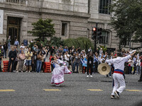 A parade takes place in Washington, DC, USA, on September 29, 2024, for Hispanic Heritage Month. (