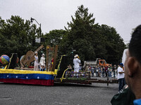 A parade takes place in Washington, DC, USA, on September 29, 2024, for Hispanic Heritage Month. (