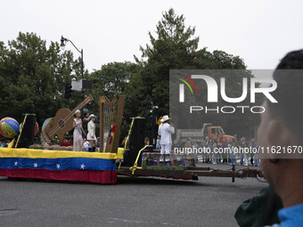 A parade takes place in Washington, DC, USA, on September 29, 2024, for Hispanic Heritage Month. (