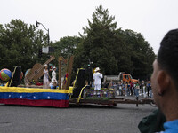 A parade takes place in Washington, DC, USA, on September 29, 2024, for Hispanic Heritage Month. (