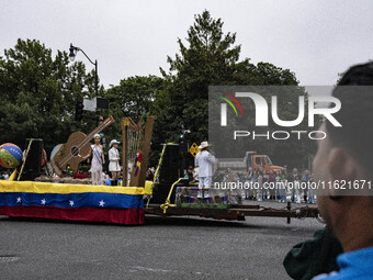 A parade takes place in Washington, DC, USA, on September 29, 2024, for Hispanic Heritage Month. (