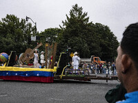 A parade takes place in Washington, DC, USA, on September 29, 2024, for Hispanic Heritage Month. (