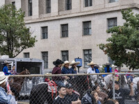 A parade takes place in Washington, DC, USA, on September 29, 2024, for Hispanic Heritage Month. (