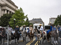 A parade takes place in Washington, DC, USA, on September 29, 2024, for Hispanic Heritage Month. (