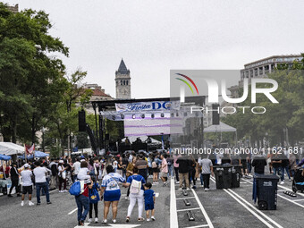 A parade takes place in Washington, DC, USA, on September 29, 2024, for Hispanic Heritage Month. (