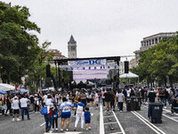 A parade takes place in Washington, DC, USA, on September 29, 2024, for Hispanic Heritage Month. (