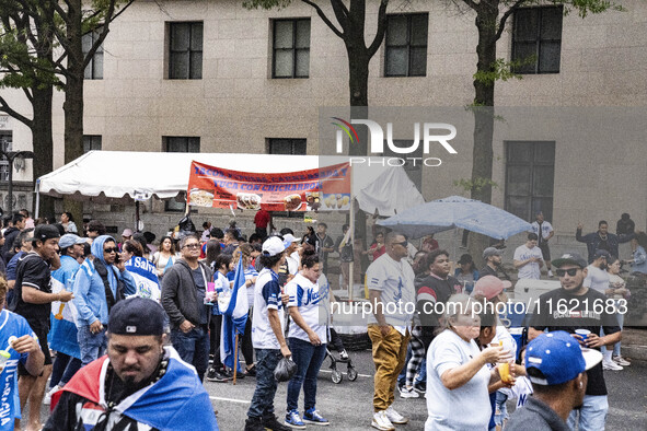 A parade takes place in Washington, DC, USA, on September 29, 2024, for Hispanic Heritage Month. 