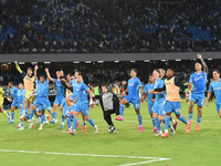 Players of SSC Napoli celebrates at the end of  the Serie A match between SSC Napoli and AC Monza at Stadio Diego Armando Maradona Naples It...