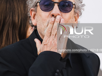 Tim Burton attends the red carpet for the premiere of Beetlejuice Beetlejuice during the 81st Venice International Film Festival at Palazzo...