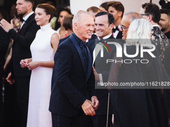 Michael Keaton attends the red carpet for the premiere of Beetlejuice Beetlejuice during the 81st Venice International Film Festival at Pala...