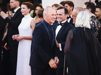 Michael Keaton attends the red carpet for the premiere of Beetlejuice Beetlejuice during the 81st Venice International Film Festival at Pala...