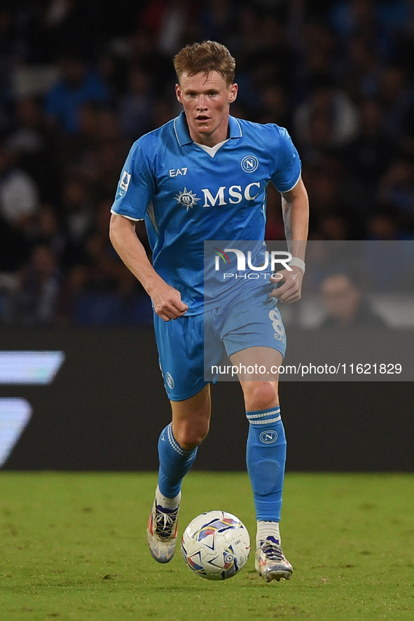 Scott McTominay of SSC Napoli during the Serie A match between SSC Napoli and AC Monza at Stadio Diego Armando Maradona Naples Italy on 29 S...