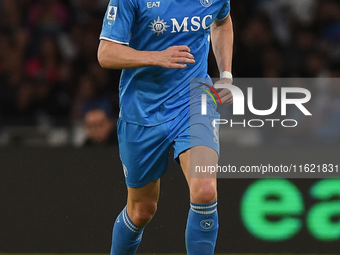 Scott McTominay of SSC Napoli during the Serie A match between SSC Napoli and AC Monza at Stadio Diego Armando Maradona Naples Italy on 29 S...