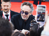 Tim Burton attends the red carpet for the premiere of Beetlejuice Beetlejuice during the 81st Venice International Film Festival at Palazzo...