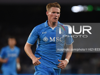 Scott McTominay of SSC Napoli during the Serie A match between SSC Napoli and AC Monza at Stadio Diego Armando Maradona Naples Italy on 29 S...