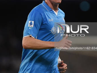 Scott McTominay of SSC Napoli during the Serie A match between SSC Napoli and AC Monza at Stadio Diego Armando Maradona Naples Italy on 29 S...