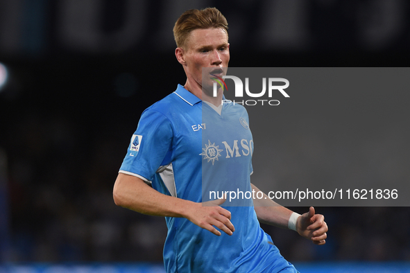 Scott McTominay of SSC Napoli during the Serie A match between SSC Napoli and AC Monza at Stadio Diego Armando Maradona Naples Italy on 29 S...