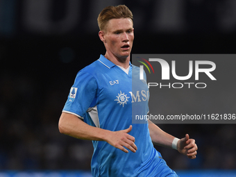 Scott McTominay of SSC Napoli during the Serie A match between SSC Napoli and AC Monza at Stadio Diego Armando Maradona Naples Italy on 29 S...