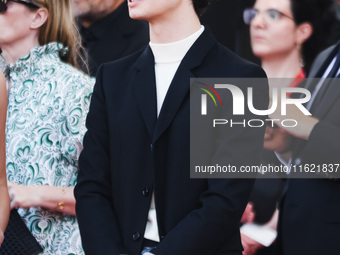 Arthur Conti attends the red carpet for the premiere of Beetlejuice Beetlejuice during the 81st Venice International Film Festival at Palazz...