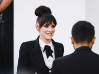 Winona Ryder attends the red carpet for the premiere of Beetlejuice Beetlejuice during the 81st Venice International Film Festival at Palazz...