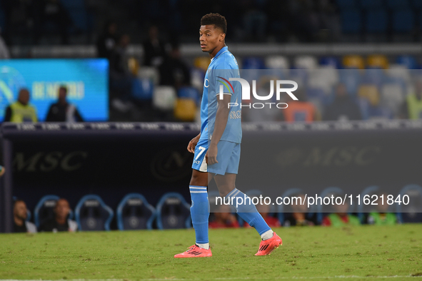 David Neres of SSC Napoli during the Serie A match between SSC Napoli and AC Monza at Stadio Diego Armando Maradona Naples Italy on 29 Septe...