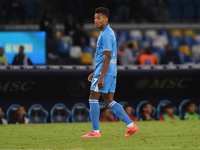 David Neres of SSC Napoli during the Serie A match between SSC Napoli and AC Monza at Stadio Diego Armando Maradona Naples Italy on 29 Septe...