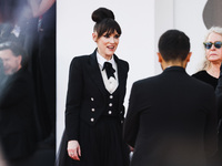 Winona Ryder attends the red carpet for the premiere of Beetlejuice Beetlejuice during the 81st Venice International Film Festival at Palazz...