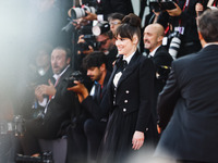 Winona Ryder attends the red carpet for the premiere of Beetlejuice Beetlejuice during the 81st Venice International Film Festival at Palazz...