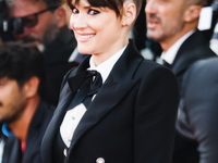 Winona Ryder attends the red carpet for the premiere of Beetlejuice Beetlejuice during the 81st Venice International Film Festival at Palazz...