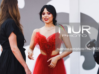 Jenna Ortega attends the red carpet for the premiere of Beetlejuice Beetlejuice during the 81st Venice International Film Festival at Palazz...