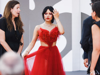 Jenna Ortega attends the red carpet for the premiere of Beetlejuice Beetlejuice during the 81st Venice International Film Festival at Palazz...