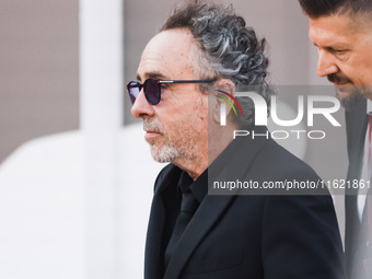 Tim Burton attends the red carpet for the premiere of Beetlejuice Beetlejuice during the 81st Venice International Film Festival at Palazzo...