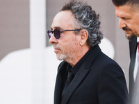 Tim Burton attends the red carpet for the premiere of Beetlejuice Beetlejuice during the 81st Venice International Film Festival at Palazzo...