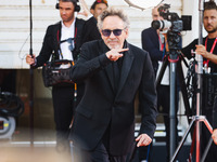 Tim Burton attends the red carpet for the premiere of Beetlejuice Beetlejuice during the 81st Venice International Film Festival at Palazzo...