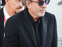 Tim Burton attends the red carpet for the premiere of Beetlejuice Beetlejuice during the 81st Venice International Film Festival at Palazzo...