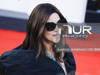 Monica Bellucci attends the red carpet for the premiere of Beetlejuice Beetlejuice during the 81st Venice International Film Festival at Pal...