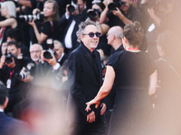 Tim Burton attends the red carpet for the premiere of Beetlejuice Beetlejuice during the 81st Venice International Film Festival at Palazzo...