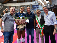 Recognition for #6 Avery Skinner of Chieri '76, Olympic silver medalist in Paris 2024, during the International Trophy ''Una squadra per un...