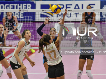 #17 Derya Cebecioglu of VakifBank Spor Kulubu is in action during the International Trophy ''Una squadra per un sorriso,'' Final 1st-2nd pla...