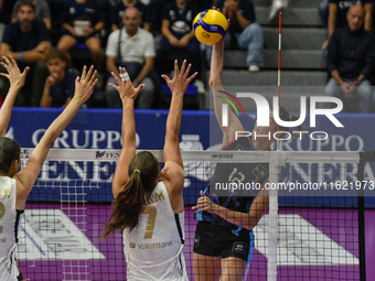 Anne Buijs of Chieri '76 is in action during the International Trophy ''Una squadra per un sorriso,'' Final 1st-2nd place match between Real...