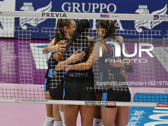 Reale Mutua Fenera Chieri '76 celebrates a point during the team's International Trophy ''Una squadra per un sorriso,'' Final 1st-2nd place...