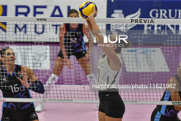 #11 Sila Caliskan of VakifBank Spor Kulubu is in action during the International Trophy ''Una squadra per un sorriso,'' Final 1st-2nd place...