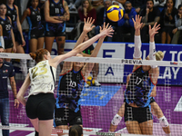 Marina Markova of VakifBank Spor Kulubu is in action during the International Trophy ''Una squadra per un sorriso,'' Final 1st-2nd place mat...