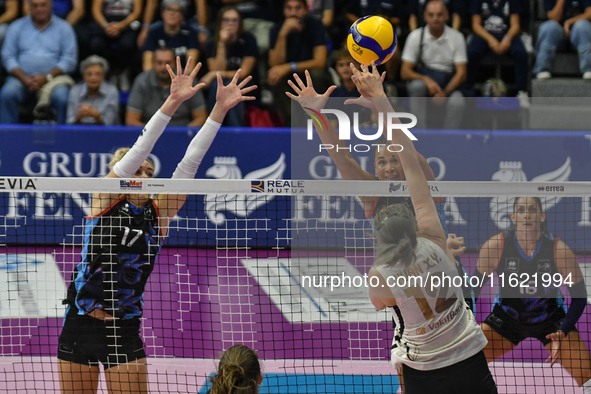 #12 Yuan Xinyue of VakifBank Spor Kulubu in action during the International Trophy ''Una squadra per un sorriso,'' Final 1st-2nd place match...